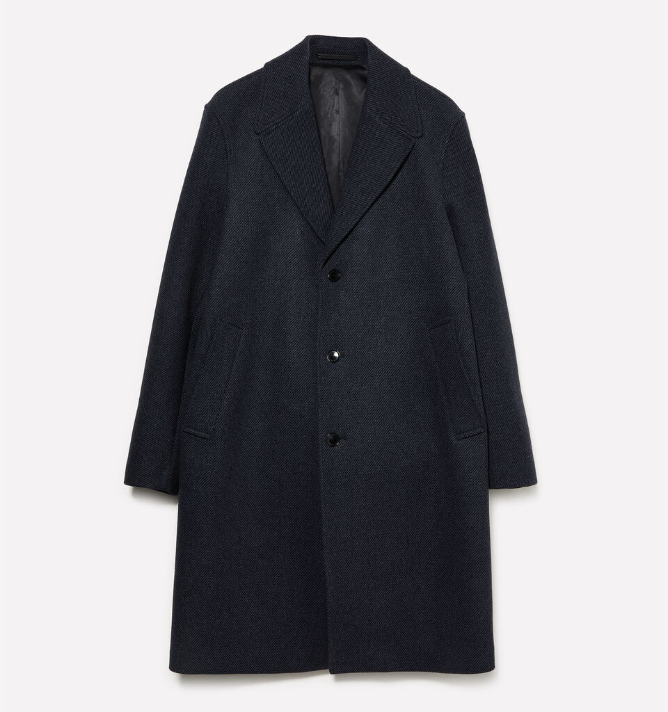 Dunkelgrauer einreihiger Mantel - mäntel für herren - Schwarz | Sisley image number 1